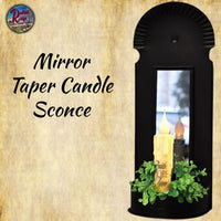 *Colonial Style Mirror Taper Candle Holder Sconce Display Hanging or Freestanding