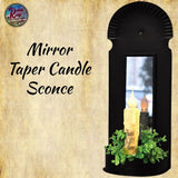 *Colonial Style Mirror Taper Candle Holder Sconce Display Hanging or Freestanding