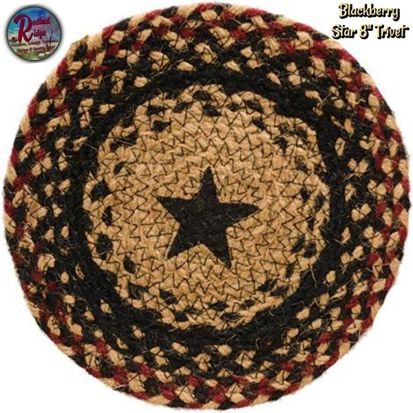 Blackberry Star 8" Jute Trivet