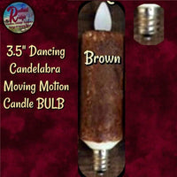 Grungy Dancing Motion Flame 3.5" & 6" TAPER CANDLE Candelabra Base