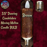 Grungy Dancing Motion Flame 3.5" & 6" TAPER CANDLE Candelabra Base