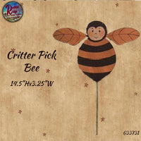 Critter Picks Set of 2 Bee, Dragon Fly, Frog or Lady Bug