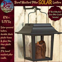 Solar Outdoor Black Candle Lantern