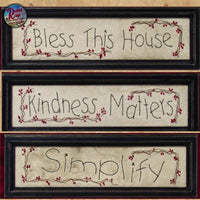 FRAMED Sampler Kindness, Bless or Simplify Choice