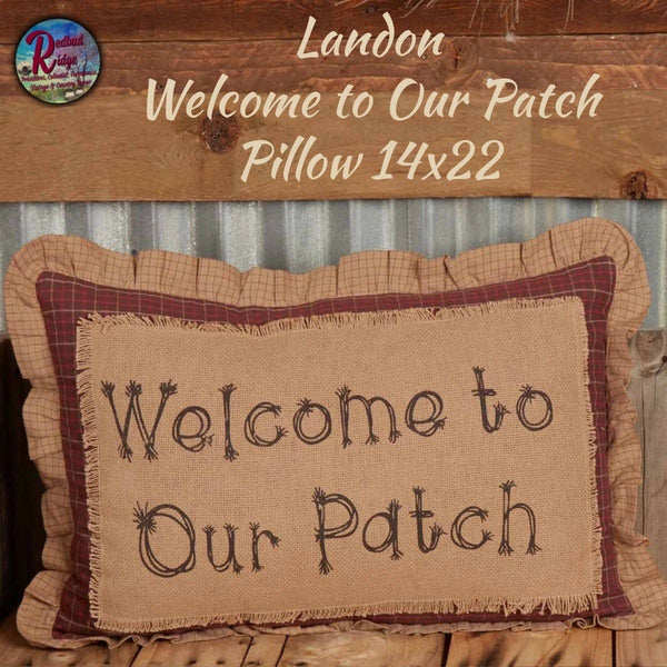 Welcome to Our Patch Pillow 14"x22"   Save 25%