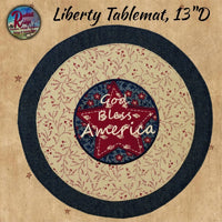 God Bless America Liberty 13" Candle Mat
