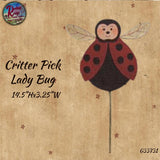 Critter Picks Set of 2 Bee, Dragon Fly, Frog or Lady Bug