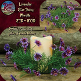 Star Daisy Wreaths & Hanging Vines Lavender, Pink