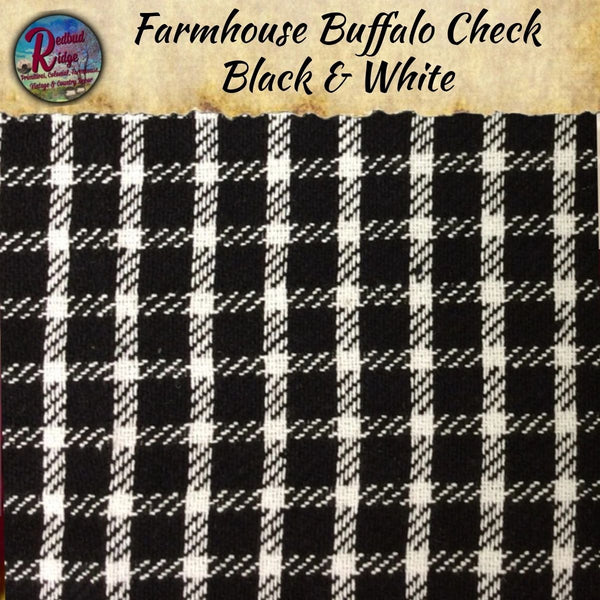 Black & White Buffalo Check 34" Square Table Topper