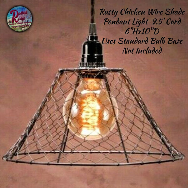 Pendant Light Chicken Wire Shade & Cord