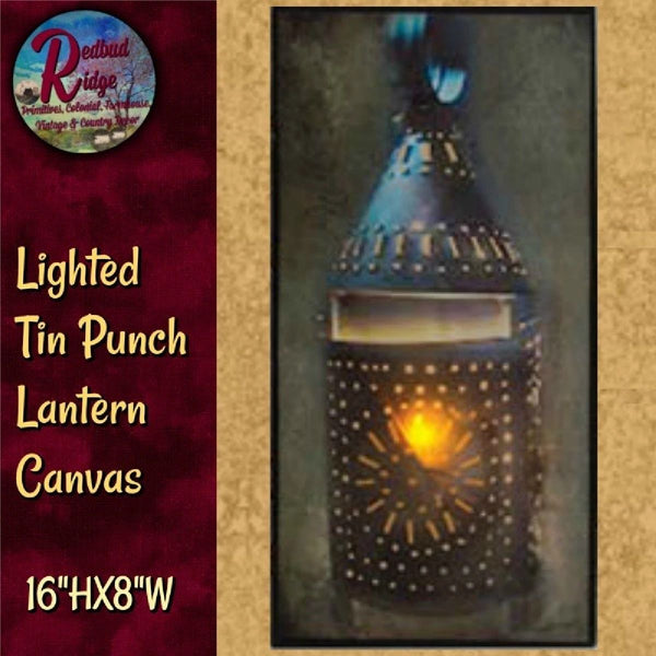 Punch Tin Lantern Radiant Lighted Canvas