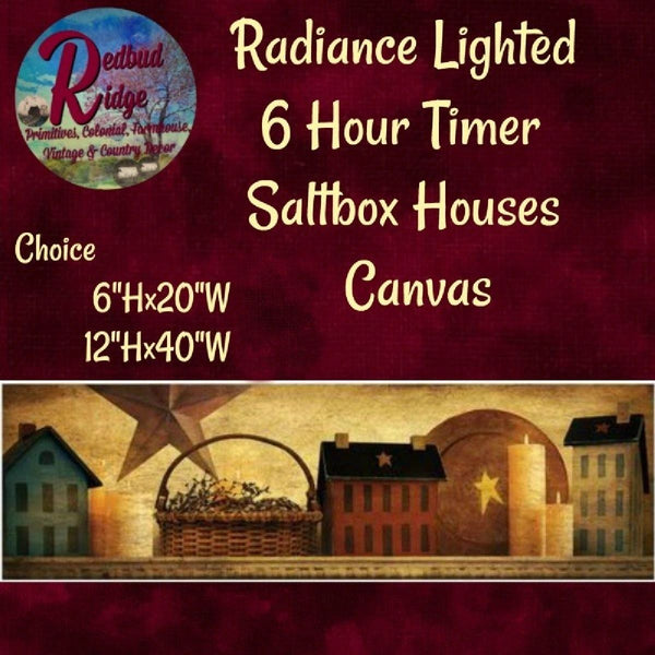 Canvas Lighted Saltbox Houses Radiance Lighted Size Choice 20" or 40"