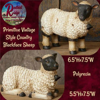 Sheep Rustic 2/Set Blackface Standing & Laying