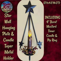 Star Wall Hanging Plate Candle Holder