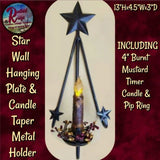 Star Wall Hanging Plate Candle Holder