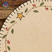 *Count Your Blessings Embroidered Candle Mat 9"D