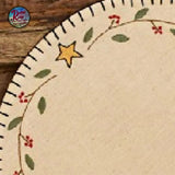Count Your Blessings Embroidered Candle Mat 9"D