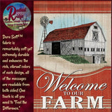 Primitive Farmhouse Farm Welcome Barn Windmill Choice Large/Small Flag or Mat