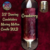 Grungy Dancing Motion Flame 3.5" & 6" TAPER CANDLE Candelabra Base