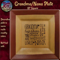 Grandma Nana Plate 10" Square