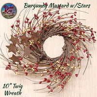 Wreath Twig Pip Star Berry 10"