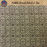 *Pebble Brook Black & Tan Woven Table Top Collection