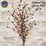 Colonial Pips & Stars ~ Picks, Wreaths 4" & 2" ISD  Garland 40"