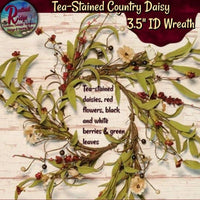 Tea-Stained  Multi Colored Daisy Flower, Pip Berry Collection