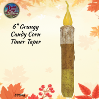 Candle Taper Grungy Candy Corn Timer 6"