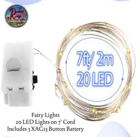 Fairy Solid or Twinkle Lights Battery Operated 3 Speed Modes, 20 LED Battery String Mini Lights Waterproof Wire