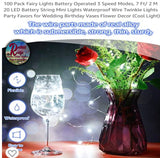 Fairy Solid or Twinkle Lights Battery Operated 3 Speed Modes, 20 LED Battery String Mini Lights Waterproof Wire