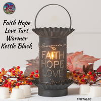 Faith Hope Love in Kettle Black Tart Warmer
