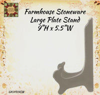 Plate Stands Large Assorted Colors Pewter, Stoneware, and Cream White
