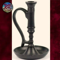 Candle Holder Primitive Rustic Colonial Williamsburg Black