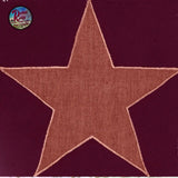 Burlap Star Wine Tablemat or Towel Embroidered  **50% Savings