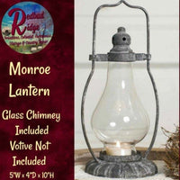 Lantern Primitive Monroe Including Glass Globe