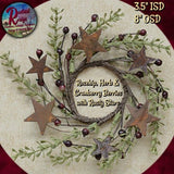 Rosehip Herb & Small Cranberry Pip Berries Wreath 2" & 3.5"