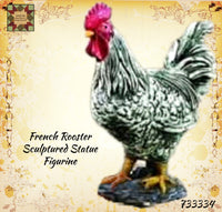 French Roosters Large Sculptured Statues 4 Assorted