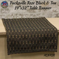 *Packsville Rose Black & Tan Table Top Collection