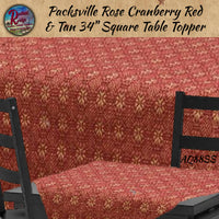 *Packsville Rose Cranberry/Red & Tan Table Top Collection