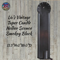 Liv's Candle Sconce in Smokey Black