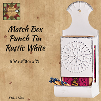 Match Box Punch Tin Rustic White