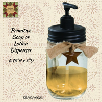 Primitive Star Soap or Lotion Dispenser