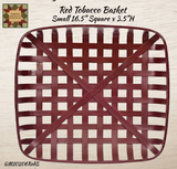 Red Square Woven Tobacco Basket 3 Sizes Choice