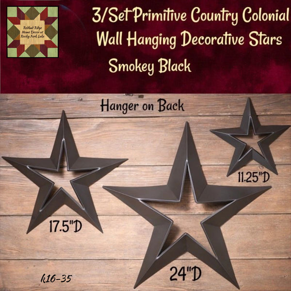 Stars Large Wall Hanging 3 Dimensional  3/Set