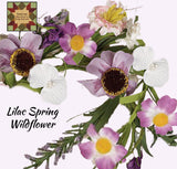 Wildflower Spring Lilac Wreaths or Spray